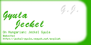 gyula jeckel business card
